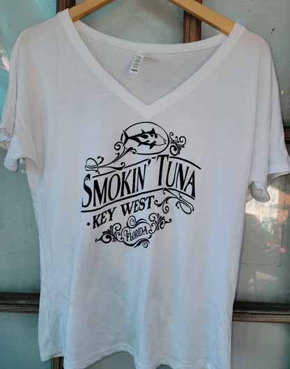 Ladies distressed tee